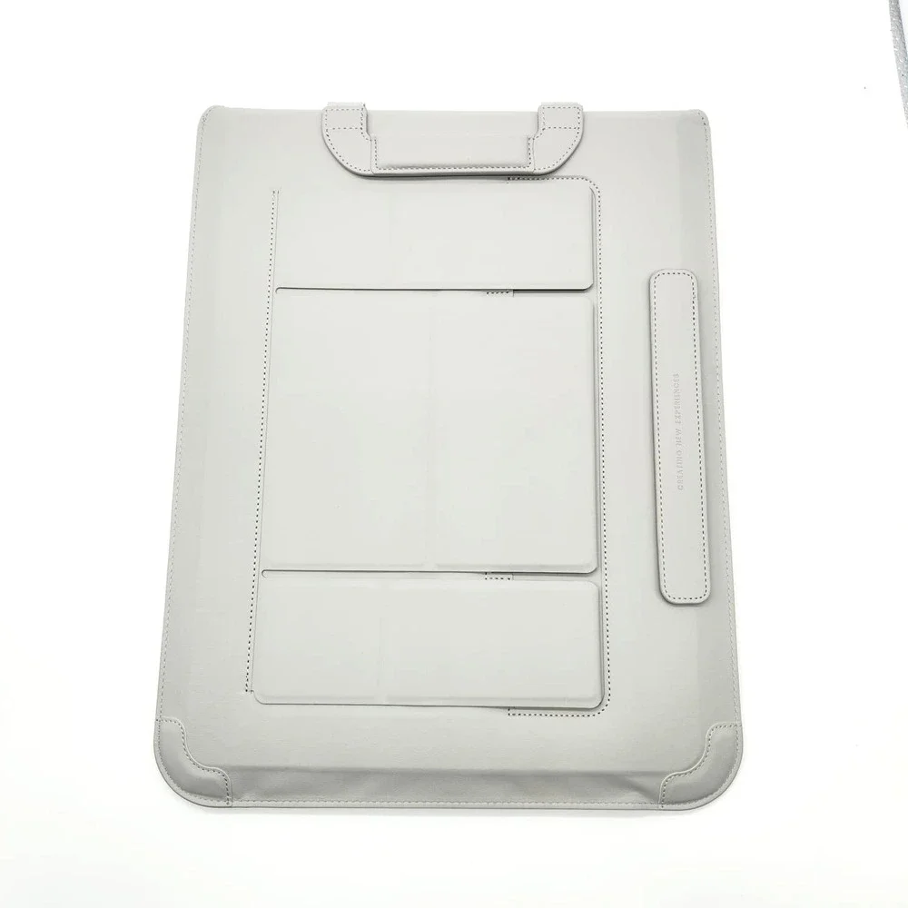Nillkin 16 in PU Laptop Sleeve Stand Mouse Pad Handle Gray Travel‎ Office